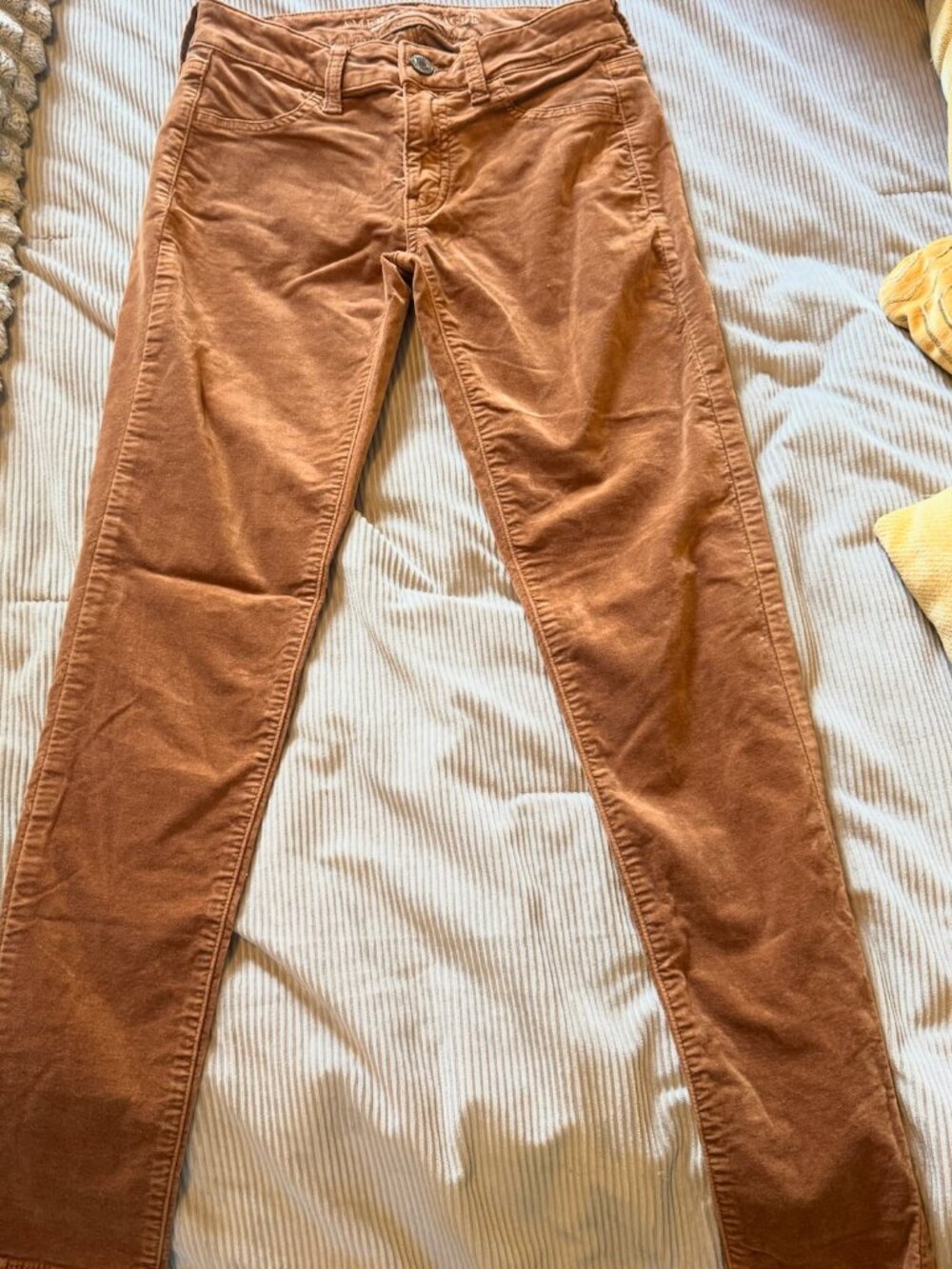 American Eagle Size 2 Brown/Rust Skinny Corduroy Pants